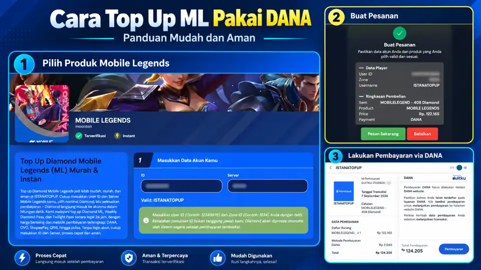 Cara Top Up Mobile Legends Pakai DANA dengan Mudah dan Aman