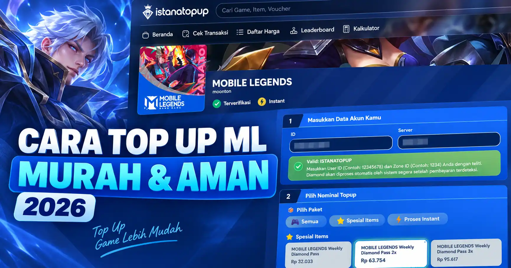 Cara Top Up Mobile Legends Murah dan Aman 2026 | ISTANATOPUP